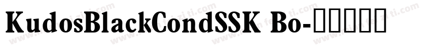 KudosBlackCondSSK Bo字体转换
